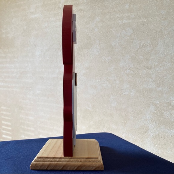 Rae Dunn RED WHITE & BLUE American Flag Star Patriotic Wood Gnome Decor NEW!! - Picture 6 of 9